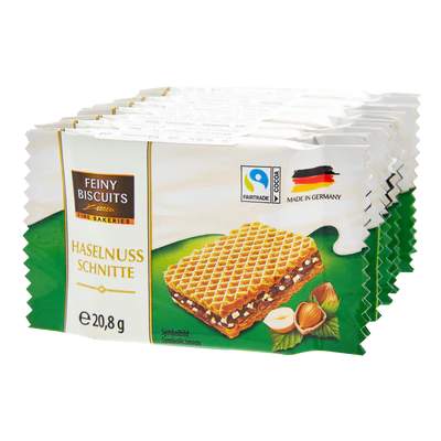 Вафлі з какао-кремом і лісовими горіхами Feiny Biscuits